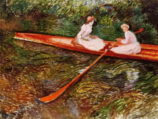 The Pink Skiff by Claude Oscar Monet