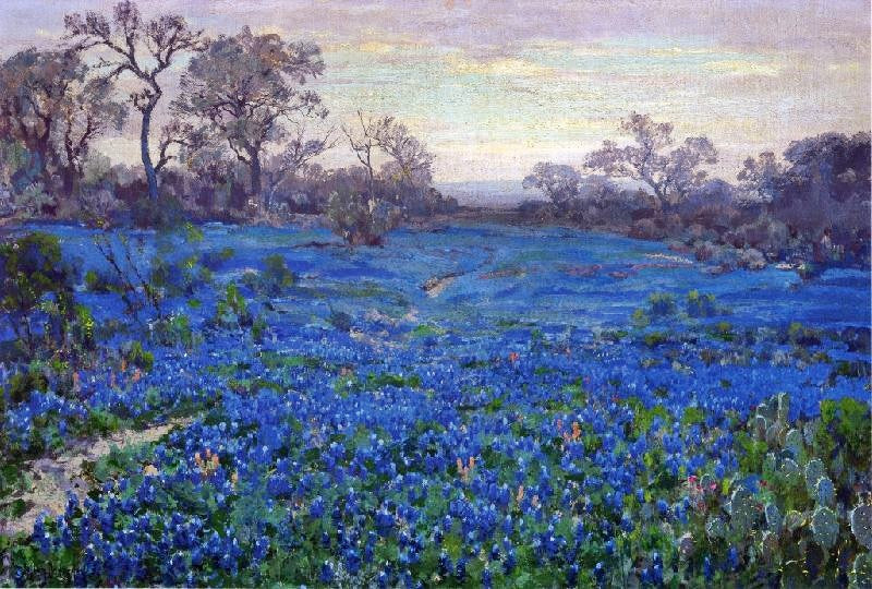 Bluebonnets At Twilight, Near San Antonio by Julian Onderdonk
