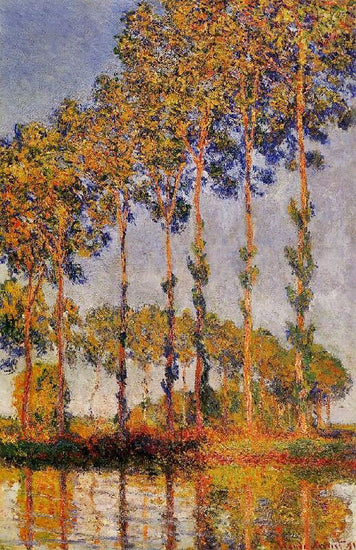 A Row Of Poplars by Claude Oscar Monet