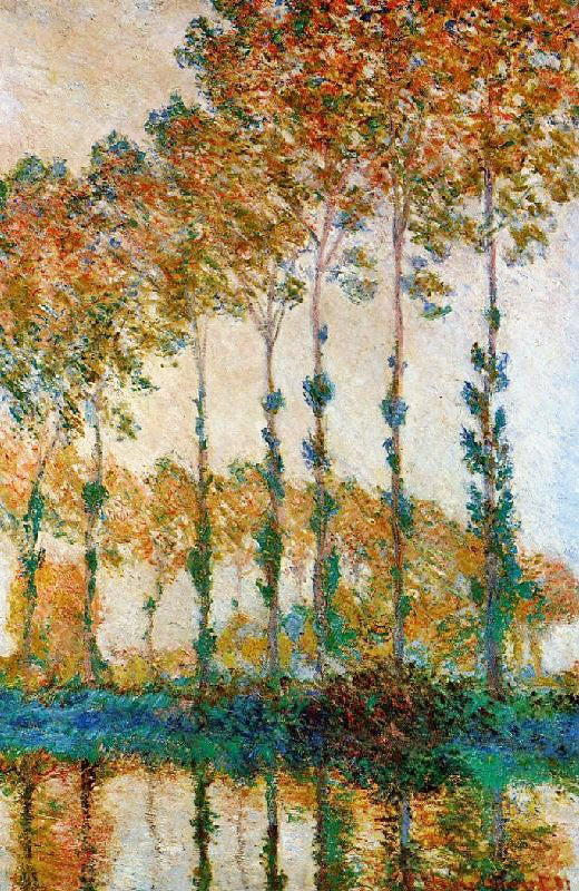 POPLARS ON THE BANKS OF THE RIVER EPTE IN AUTUMN