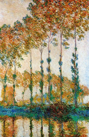 Poplars On The Banks Of The River Epte In Autumn by Claude Oscar Monet