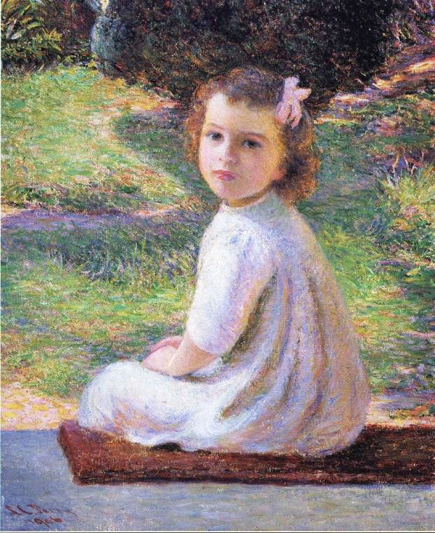 Girl With A Pink Bow by Lilla Cabot Perr