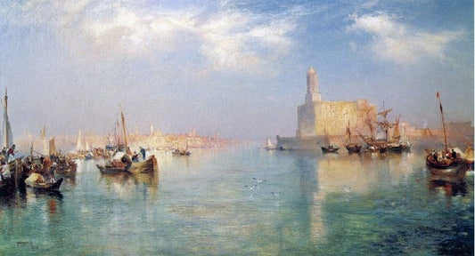 Vera Cruz Harbor by Thomas Moran