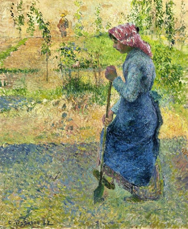 Paysanne Bêchant by Camille Pissarro