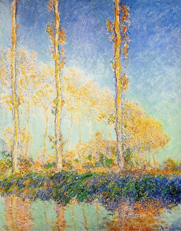 THREE POPLAR TREES IN THE AUTUMN