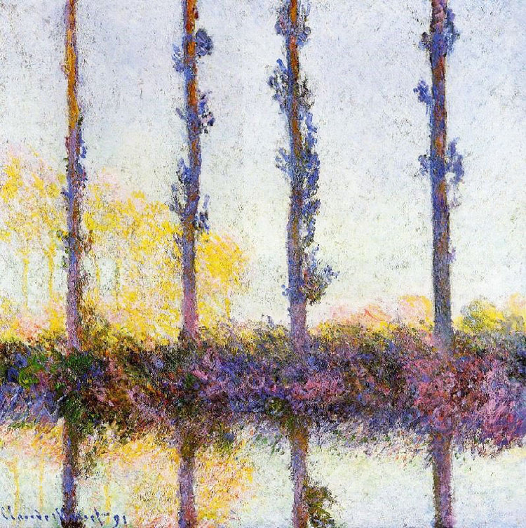 Four Poplars On The Banks Of The Epte River by Claude Oscar Monet
