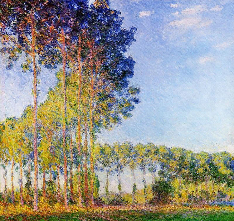 Poplars On The Banks Of The River Epte, Seen From The Marsh by Claude Oscar Monet
