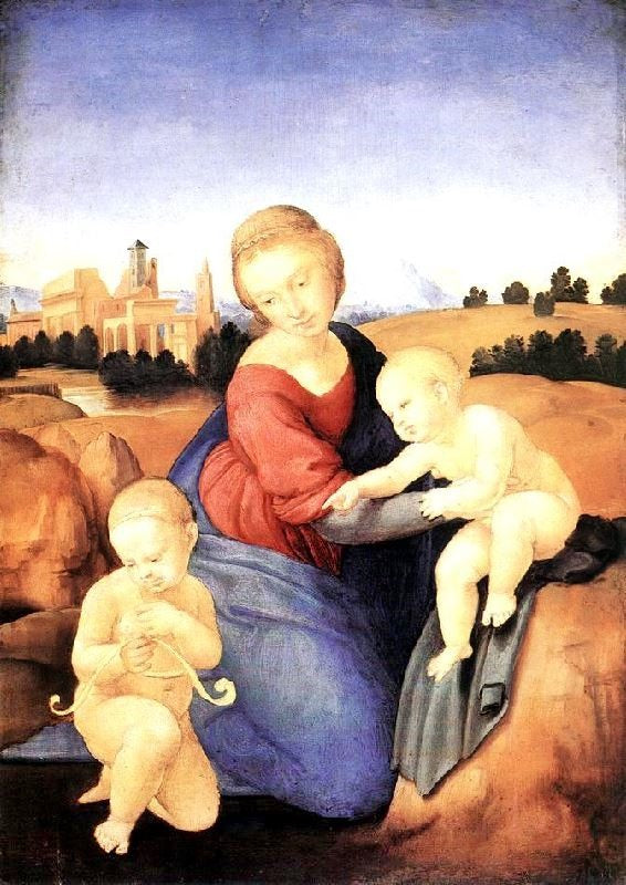 Madonna And Child With The Infant St John by Raphael