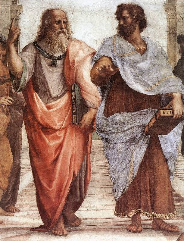 The School Of Athens, Detail 1, Stanza Della Segnatura by Raphael