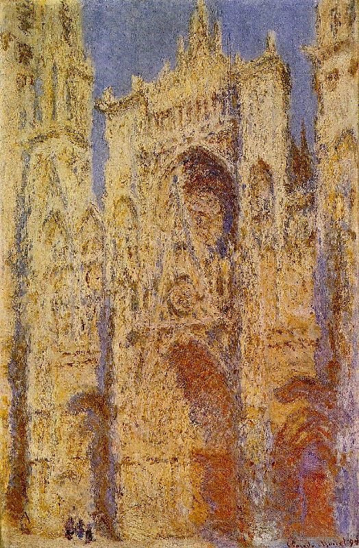 Rouen Cathedral, West Facade Sunlight by Claude Oscar Monet