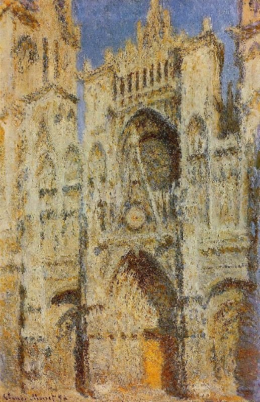 Rouen Cathedral, West Facade, Sunlight 1893 by Claude Oscar Monet