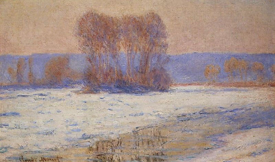 The Seine At Bennecourt In Winter by Claude Oscar Monet