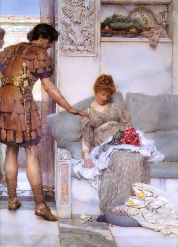 A Silent Greeting by Lawrence Alma-Tadema