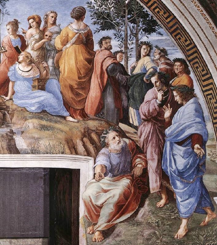The Parnassus, Detail 9, Stanza Della Segnatura by Raphael