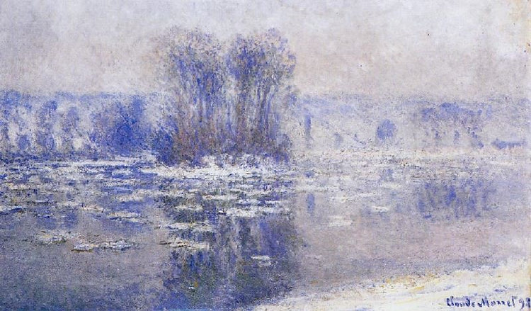 Floes At Bennecourt by Claude Oscar Monet