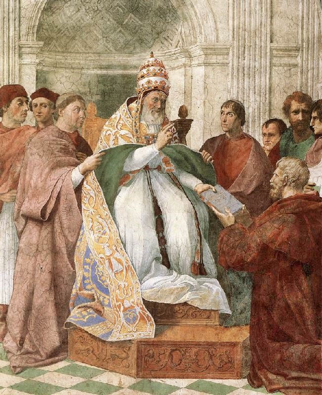 Gregory Ix Approving The Decretals, Stanza Della Segnatura by Raphael