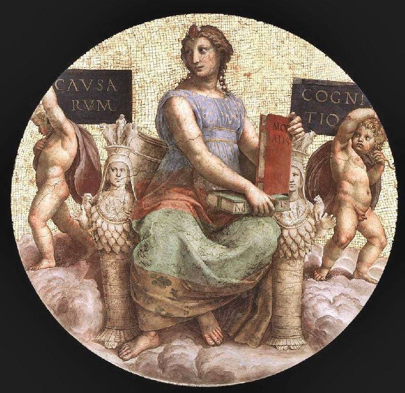 Philosophy, Ceiling Tondo, Stanza Della Segnatura by Raphael