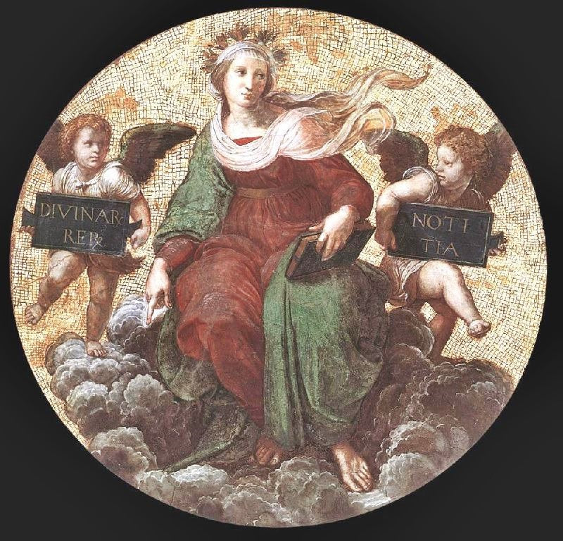 Theology, Ceiling Tondo, Stanza Della Segnatura by Raphael