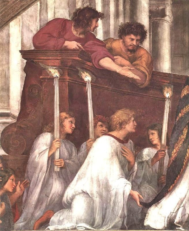 THE MASS AT BOLSENA, DETAIL 1, STANZA DI ELIODORO
