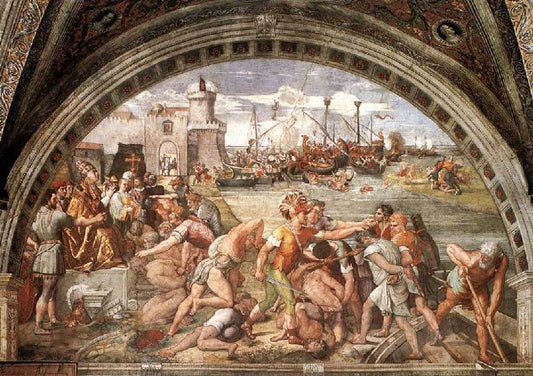 The Battle Of Ostia, Stanza Dell’Incendio Di Borgo by Raphael