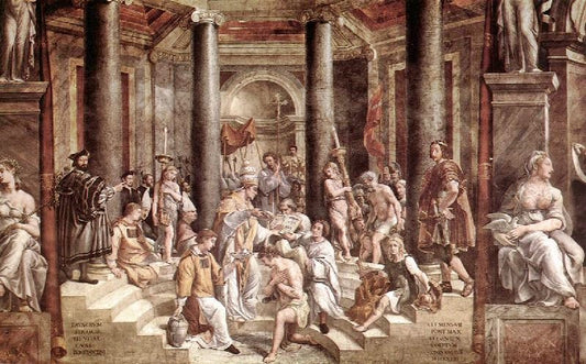 The Baptism Of Constantine, Stanza Di Constantino by Raphael
