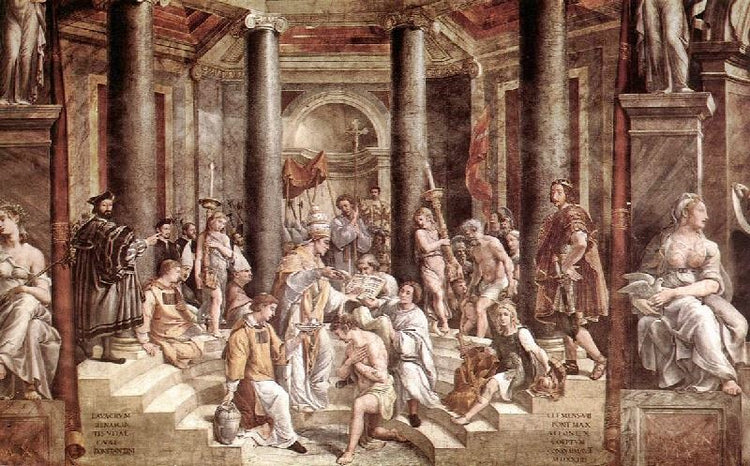 The Baptism Of Constantine, Stanza Di Constantino by Raphael