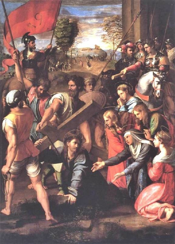 Christ Falls On The Way To Calvary by Raphael