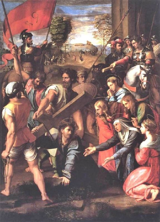 Christ Falls On The Way To Calvary by Raphael