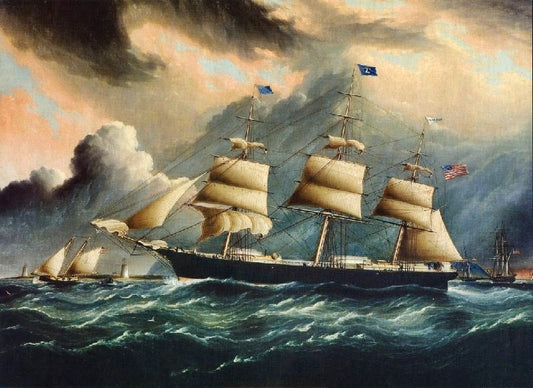 Clipper ’Gaspee’ Off Sandy Hook by James E. Buttersworth