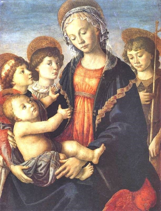THE VIRGIN AND CHILD WITH TWO ANGELS AND THE YOUNG ST JOHN THE BAPTIST