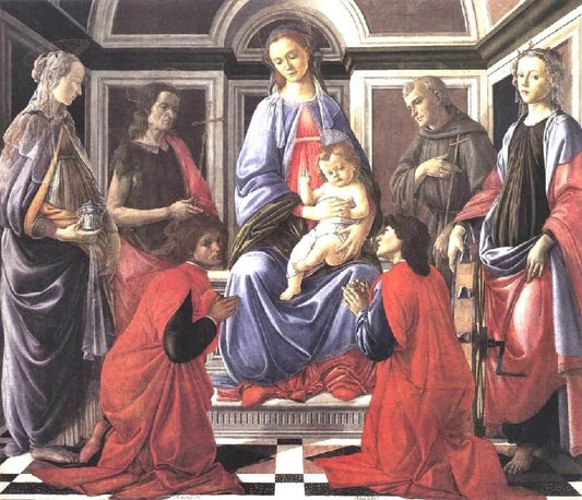 Madonna And Child With Six Saints, Sant’Ambrogio Altarpiece by Sandro Botticelli
