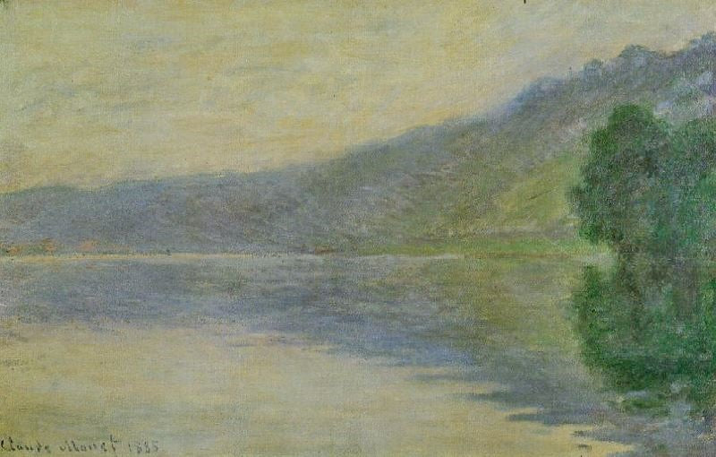 THE SEINE AT PORT-VILLEZ, HARMONY IN BLUE
