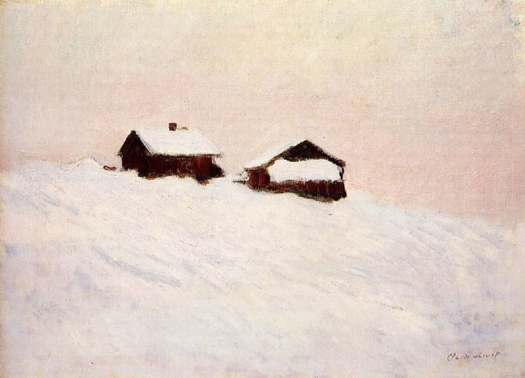Houses In The Snow by Claude Oscar Monet