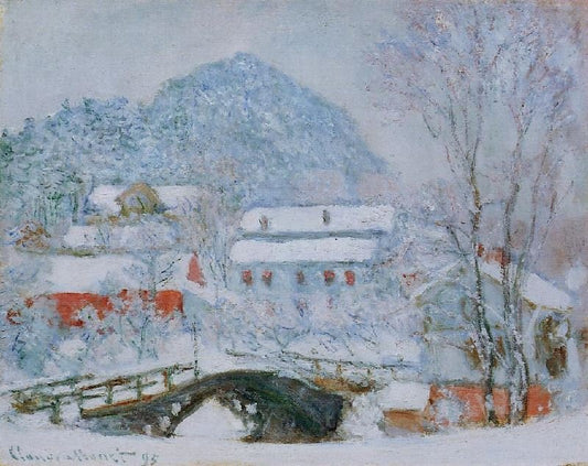Sandviken Village In The Snow by Claude Oscar Monet