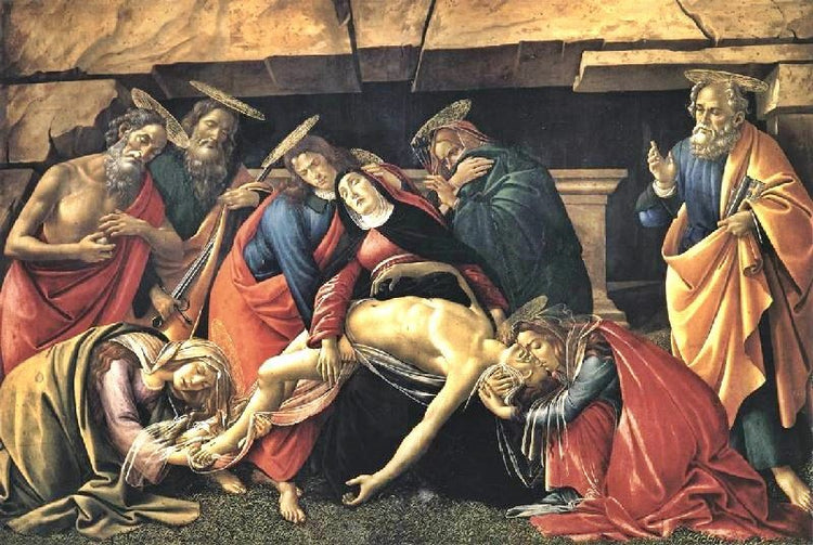 Lamentation Over The Dead Christ With Saints by Sandro Botticelli