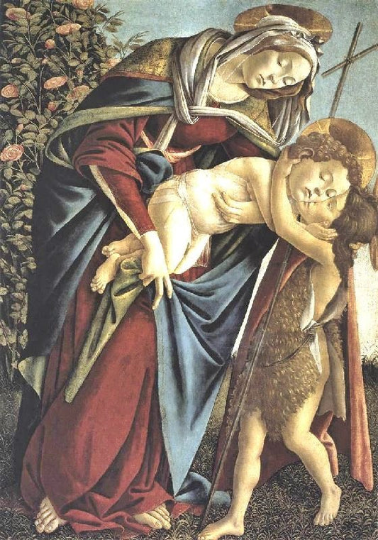 Madonna And Child And The Young St John The Baptist by Sandro Botticelli