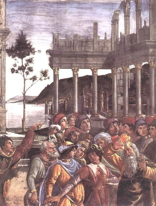 The Punishment Of Korah And The Stoning Of Moses And Aaron, Detail 4 by Sandro Botticelli