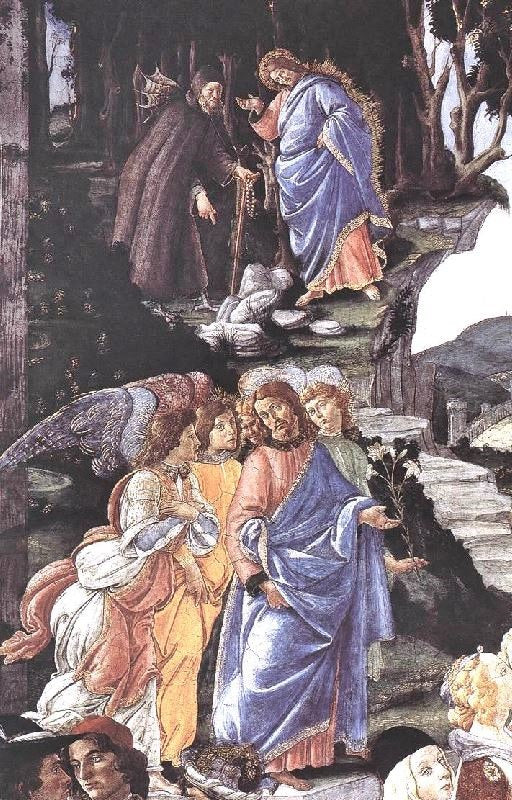 Three Temptations Of Christ, Detail 1 by Sandro Botticelli