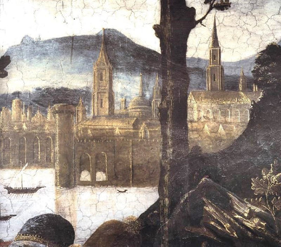 Three Temptations Of Christ, Detail 8 by Sandro Botticelli