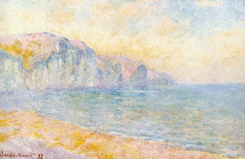 Cliffs At Pourville, Morning by Claude Oscar Monet