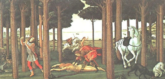 The Story Of Nastagio Degli Onesti, Second Episode by Sandro Botticelli