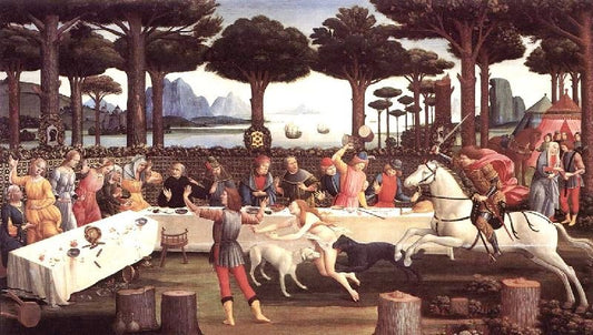 The Story Of Nastagio Degli Onesti, Third Episode by Sandro Botticelli