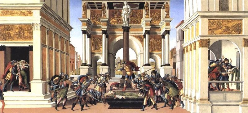The Story Of Lucretia by Sandro Botticelli