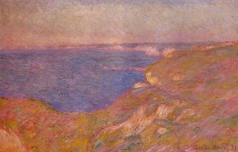 On The Cliff Near Dieppe by Claude Oscar Monet