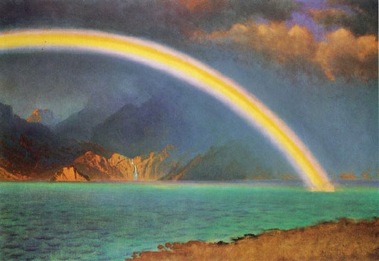 Rainbow Over Jenny Lake, Wyoming by Albert Bierstadt