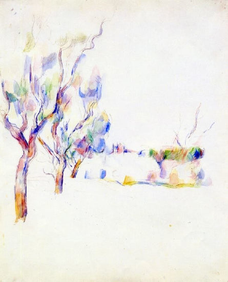 Almond Trees In Provence by Paul Cézanne