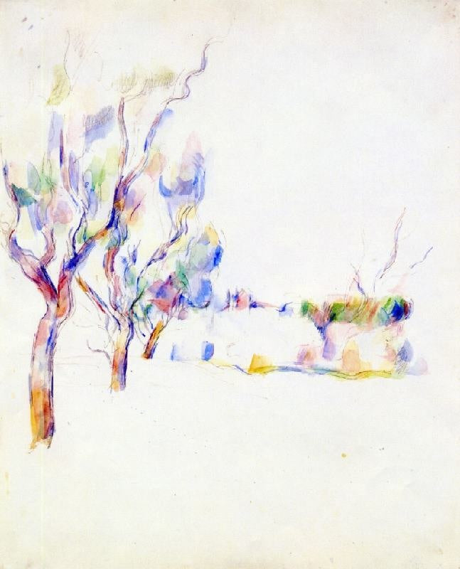 Almond Trees In Provence by Paul Cézanne