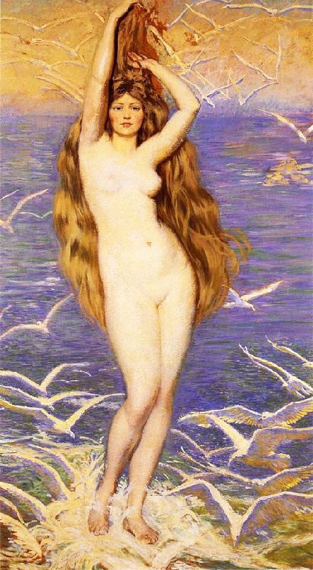 Aphrodite Of The Sea Gulls by Philip Leslie Hale