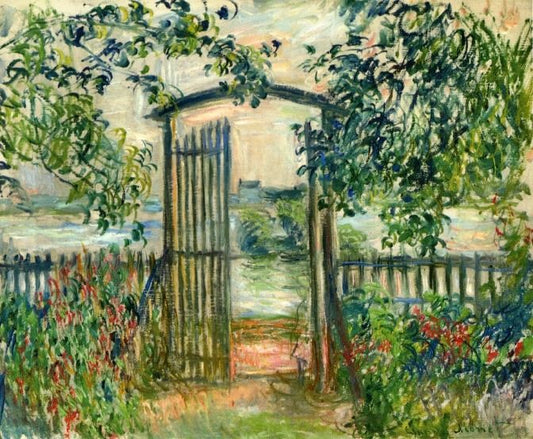 The Garden Gate At Vetheuil by Claude Oscar Monet