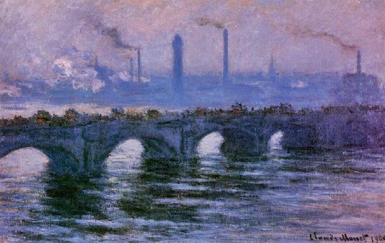 Waterloo Bridge, Overcast Weather, 1900 by Claude Oscar Monet